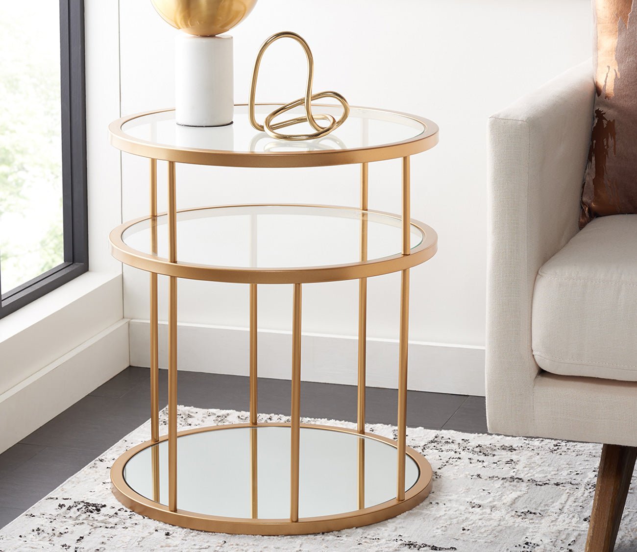 Layta 3 Shelf Accent Table by Safavieh