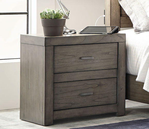 Modern Loft 2-Drawer Nightstand by Aspen Home