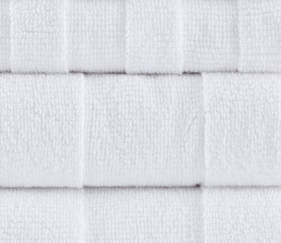 Shop Parker Textured Solid Stripe 600GSM Cotton Bath Towel 6PC Set Ivory, Bath  Towels