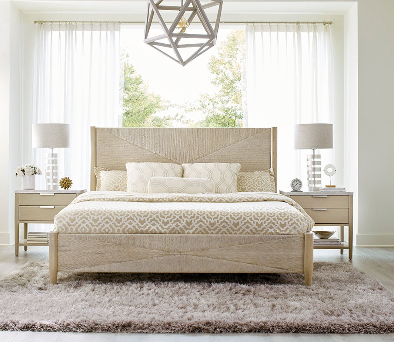 Payton White Oak Woven Bed by Palmetto Home