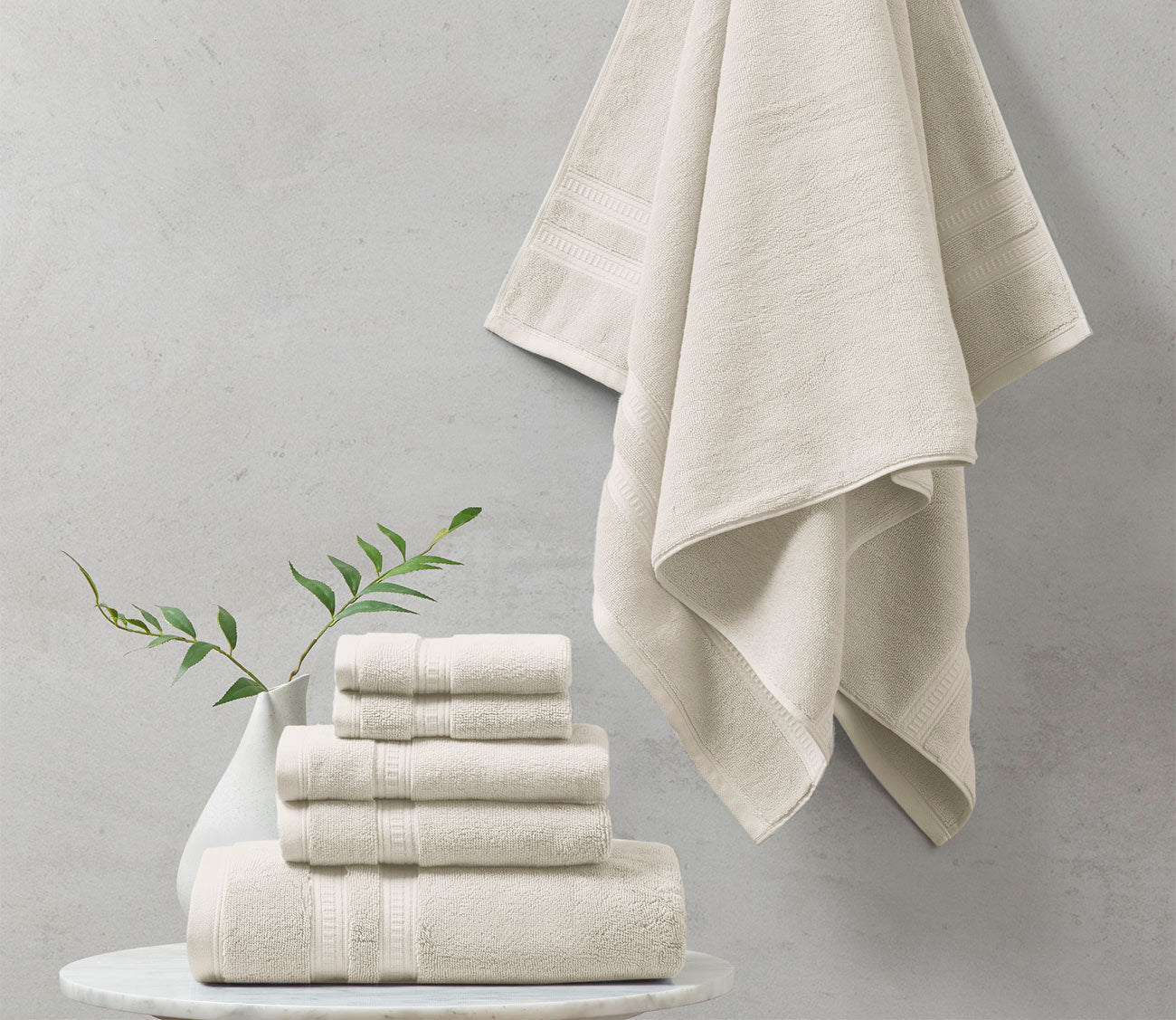 Plume Feather Touch Antimicrobial Cotton 6-Piece Towel Set by Beautyrest