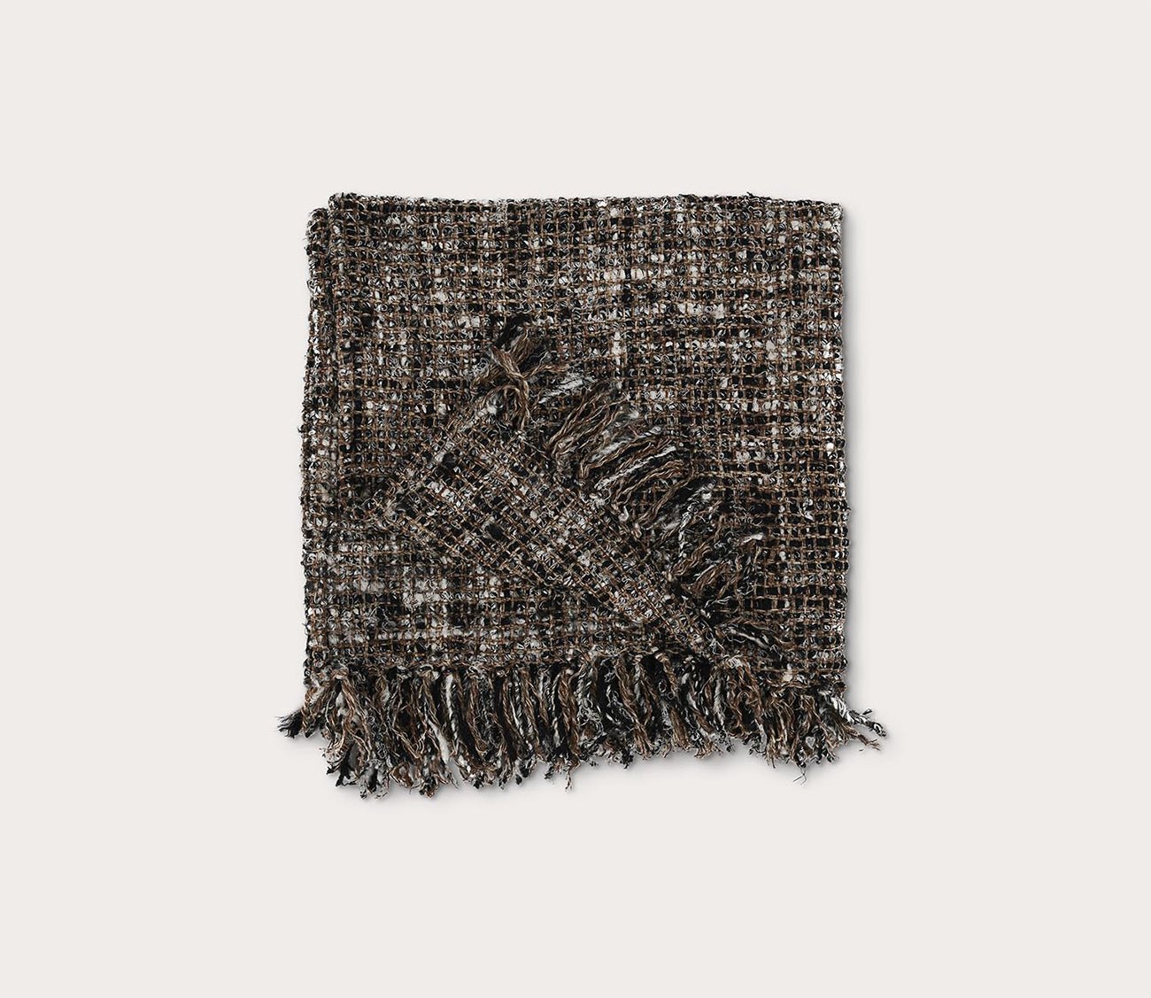 Porter Black Ivory Throw Blanket by Villa by Classic Home