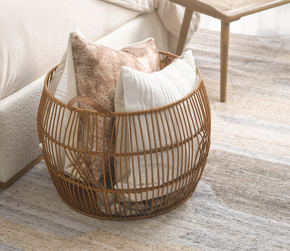 Rattan Iron Basket by Classic Home