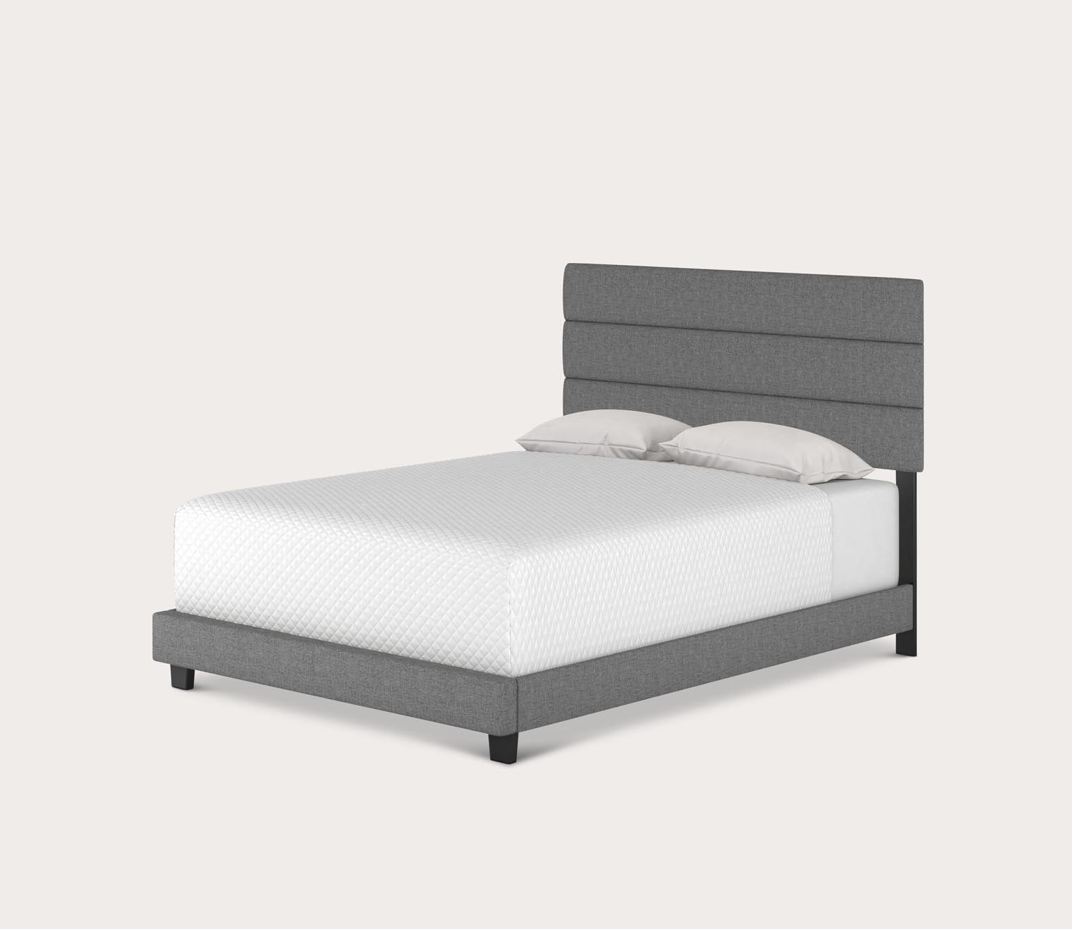 Reading Linen Fabric Upholstered Platform Bed City Mattress