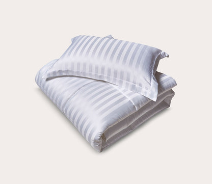 Reversible Damask Stripe Microfiber Down Alternative Comforter Set by Kathy Ireland Home