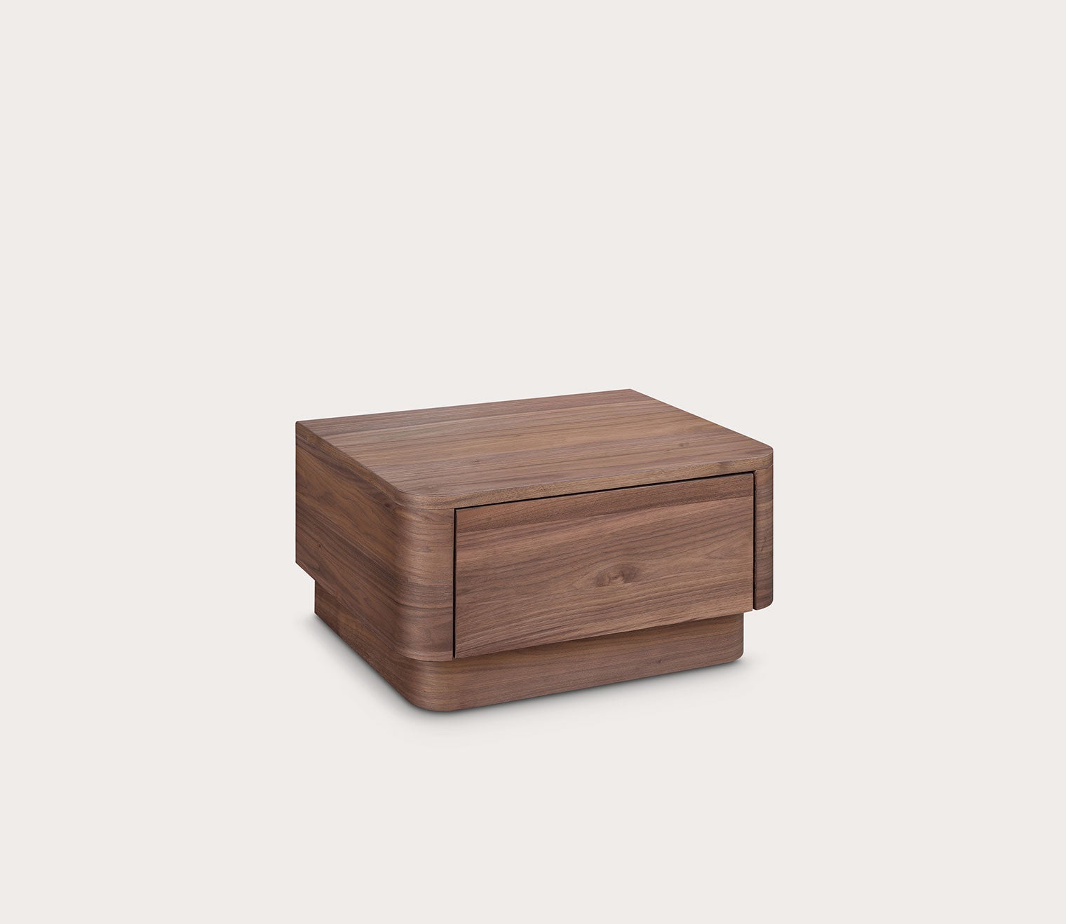 Round Off Wood 1-Drawer Nightstand by Moe's Furniture