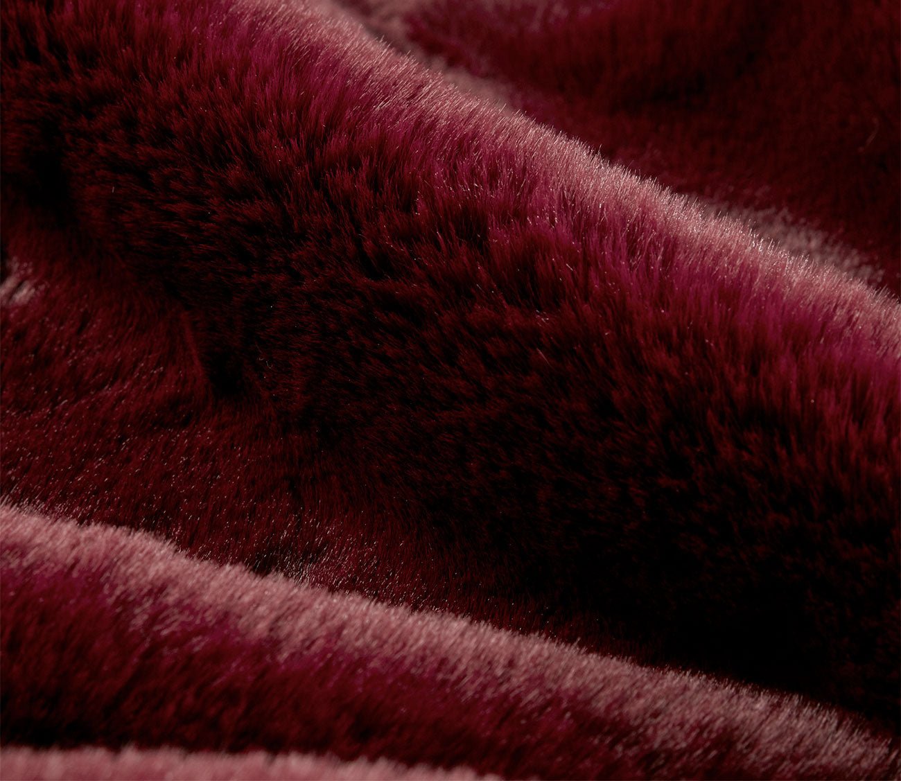 Burgundy discount fur throw