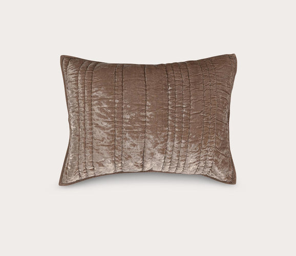 Seville Desert Taupe Velvet Pillow Sham by Villa by Classic Home