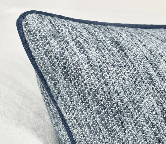 Sharma Denim Blue Throw Pillow by Villa by Classic Home