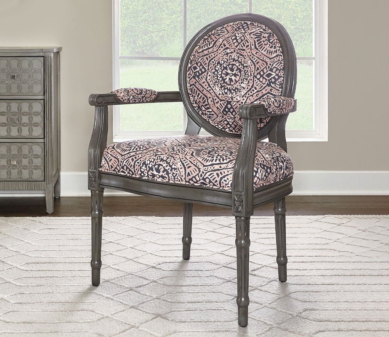 Tribal print online accent chair