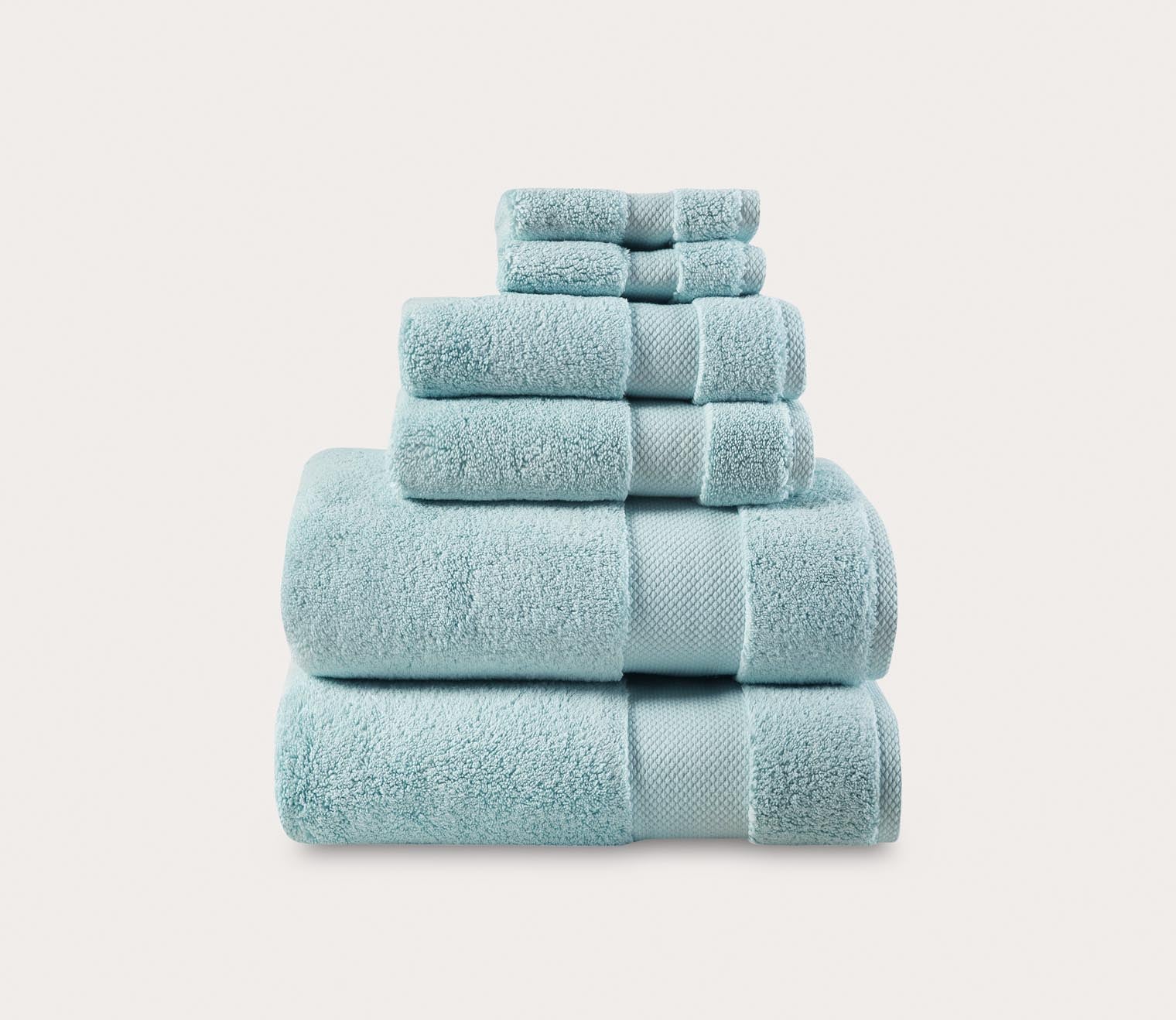 NOVA Luxury Linen - Hotel Quality Turkish Towel Set for Bathroom (6 Pcs  Towel Set, Pure White)