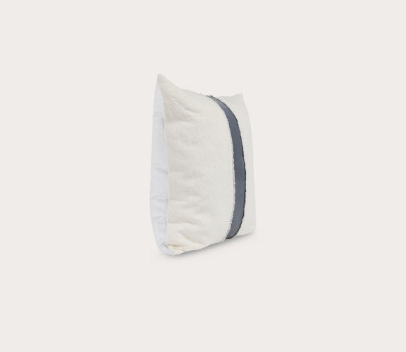 Steam Sea Fog Blue Ivory Throw Pillow by Villa by Classic Home