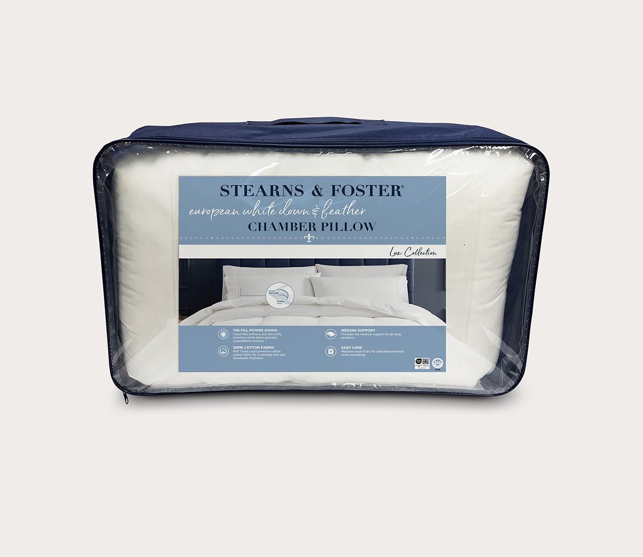 Stearns & Foster Pyrenees Down and Feather Chamber Pillow by Downlite