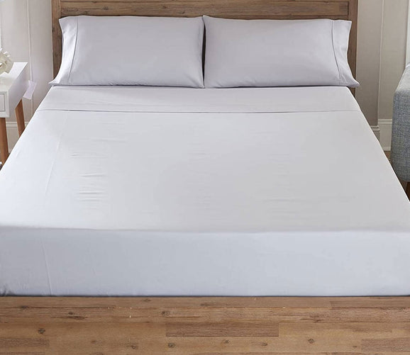 GhostBed Supima Cotton and Tencel Sheet Set - White - Twin