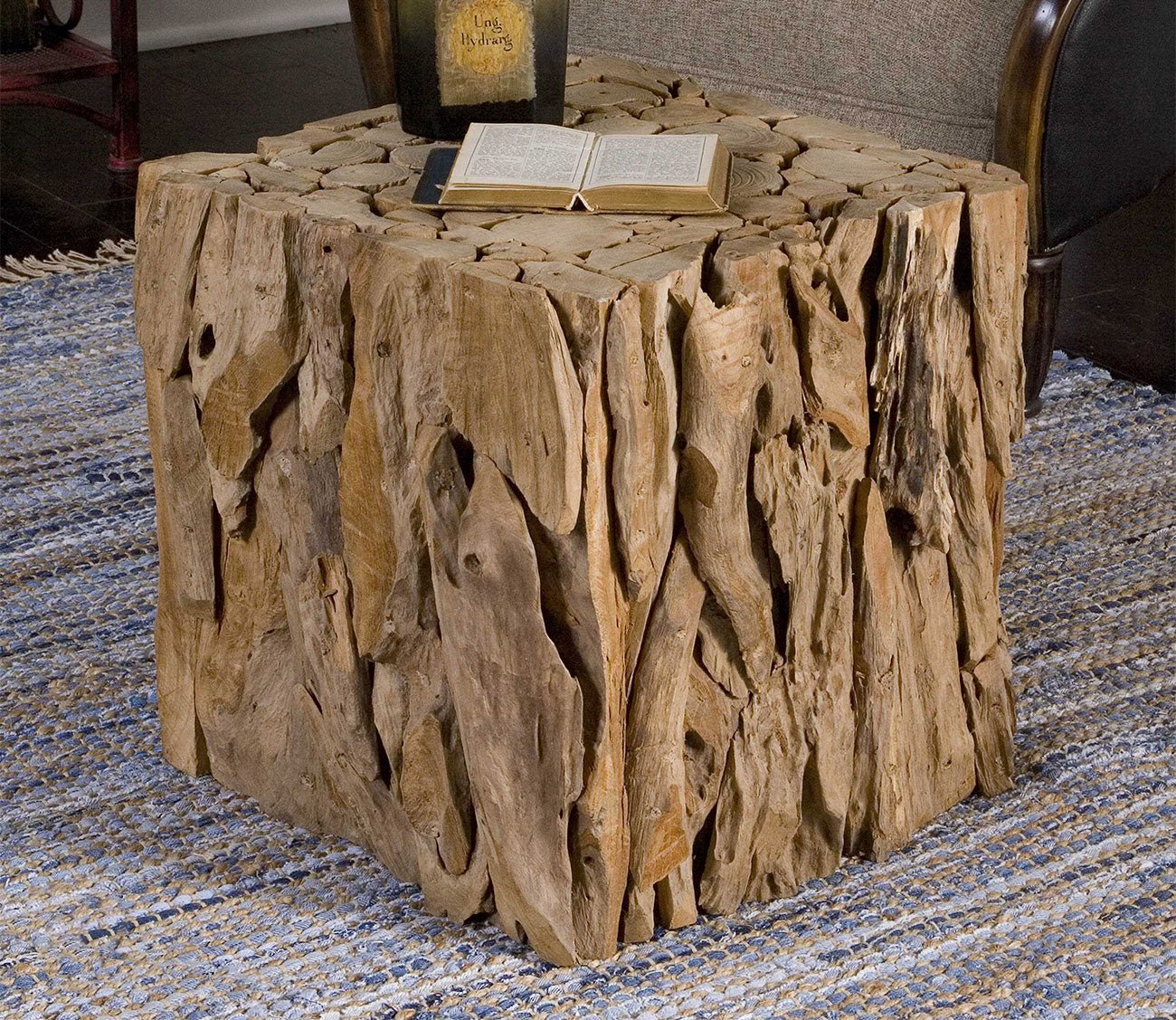 Teak Root Bunching Cube by Uttermost