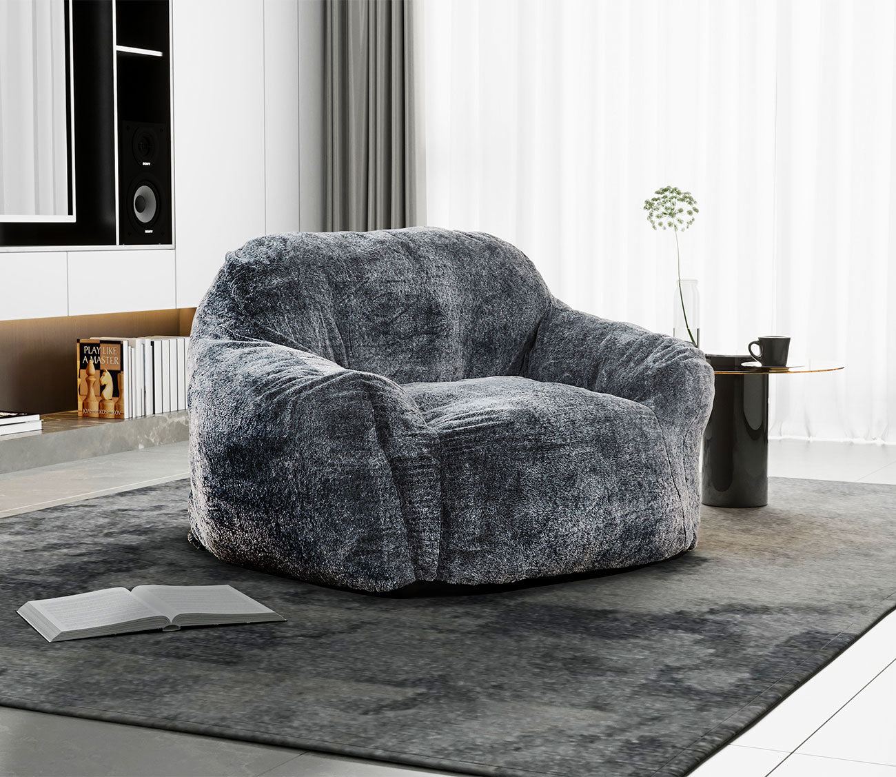 Jenson grey deals bean bag chair