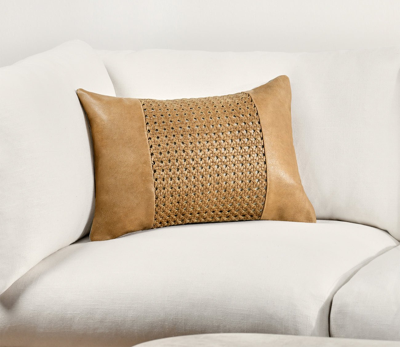 Toscano Leather Chestnut Brown Throw Pillow by Villa by Classic Home