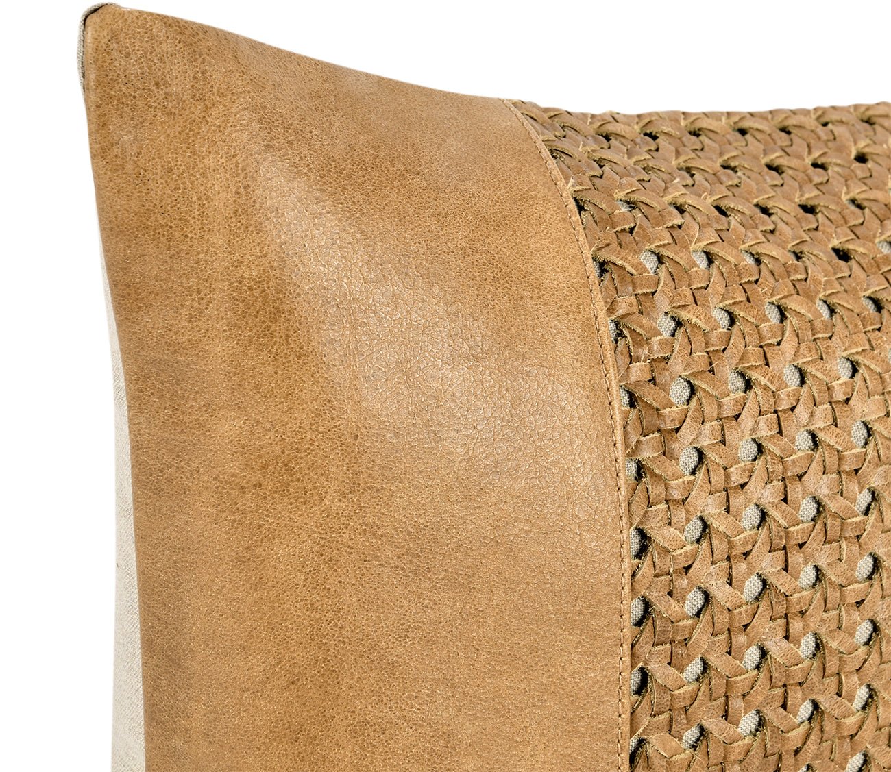 Toscano Leather Chestnut Brown Throw Pillow by Villa by Classic Home