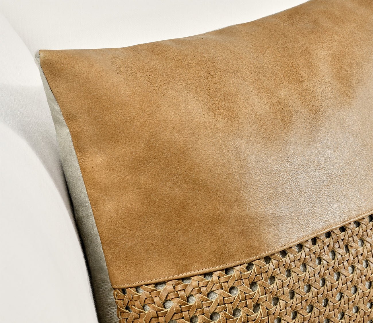 Toscano Leather Chestnut Brown Throw Pillow by Villa by Classic Home