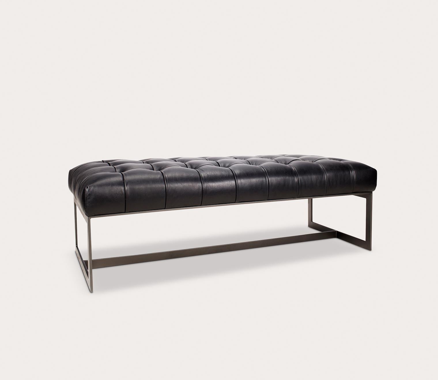 Wyatt Tufted Buffalo Leather Bench by Moe's Furniture