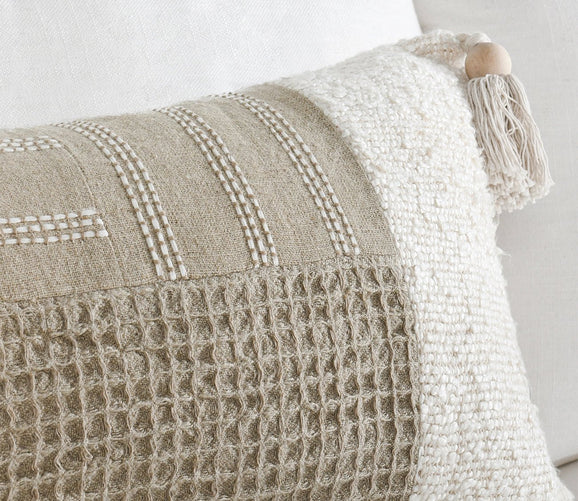 Yasa Natural Ivory Throw Pillow by Villa by Classic Home