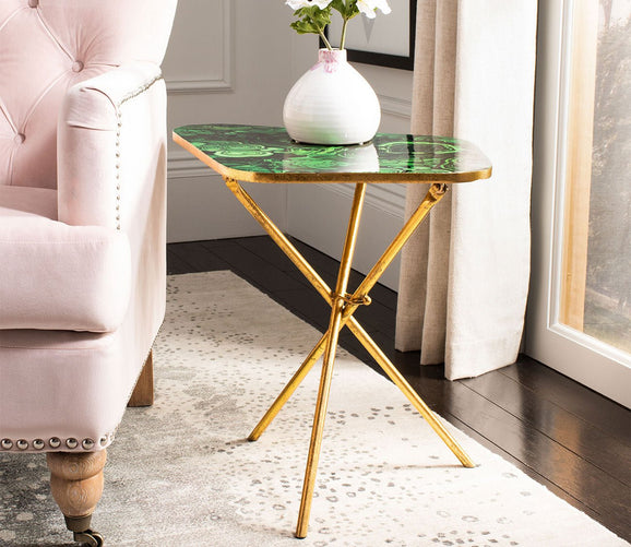 Zamara Faux Agate Side Table by Safavieh